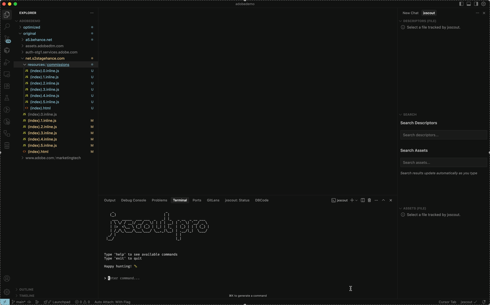 Showing descriptors for multiple files